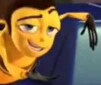 Barry B. Benson, a cartoon bee, looking hopeful